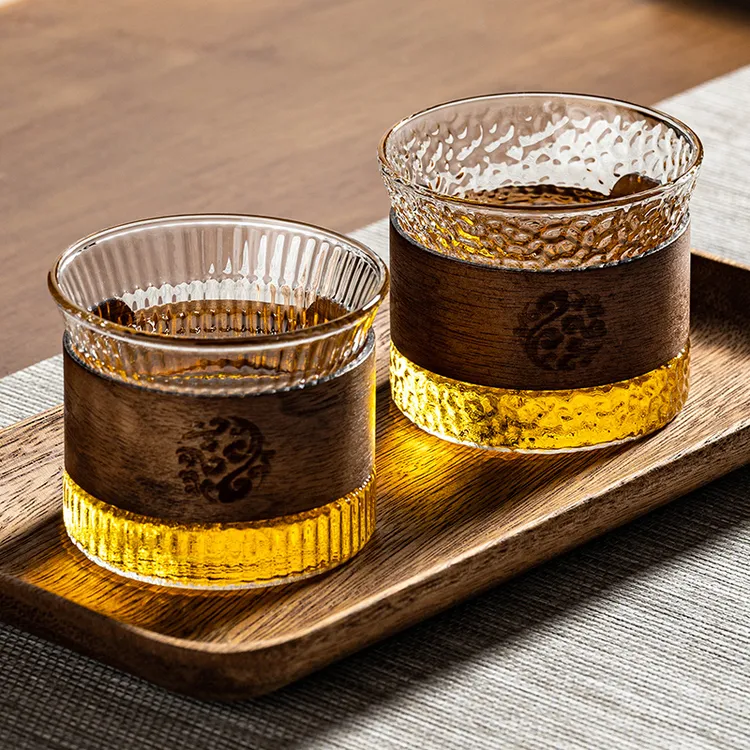 玻璃小茶杯主人杯高端单个专用防烫喝茶杯子套装6只功夫品茗茶具