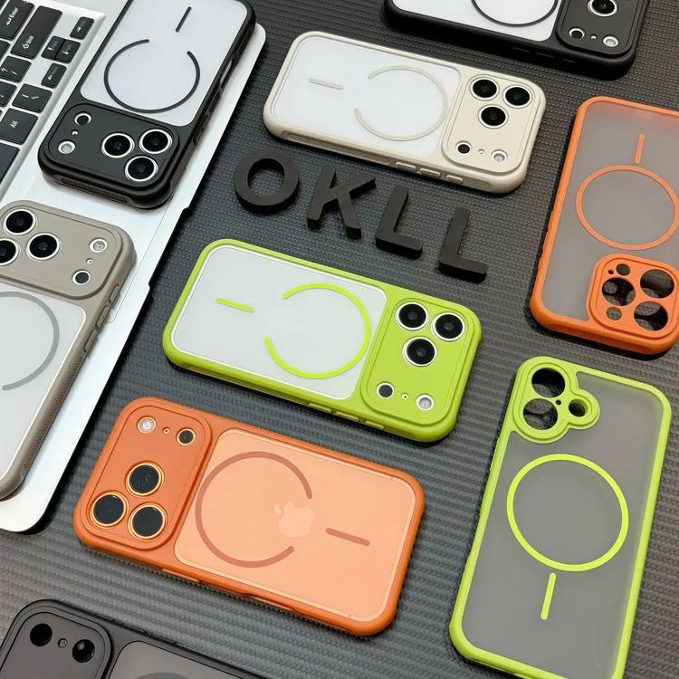 欧克里里防摔磁吸壳适用iPhone1617promax散热手机壳14苹果151312