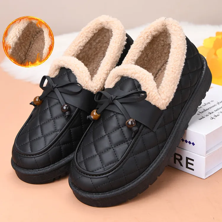 雪地靴女鞋冬季新款老北京棉鞋加绒加厚毛毛鞋保暖防滑舒适妈妈鞋