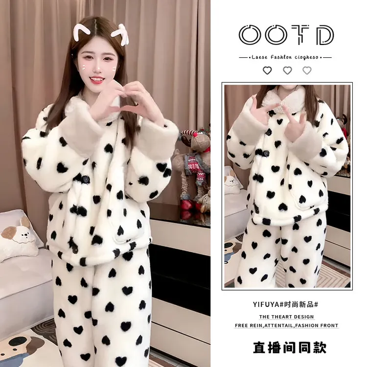 韩版潮流加厚休闲套装女2025年冬季新款高级感保暖毛衣毛裤两件套