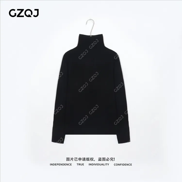 老琴私服【云糯】时尚100羊毛半高领毛衣休闲针织衫女装秋冬新款806