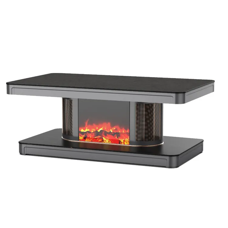 黔焱2025年新款568-D1马萨灰1500*800火焰款智能语音取暖茶几