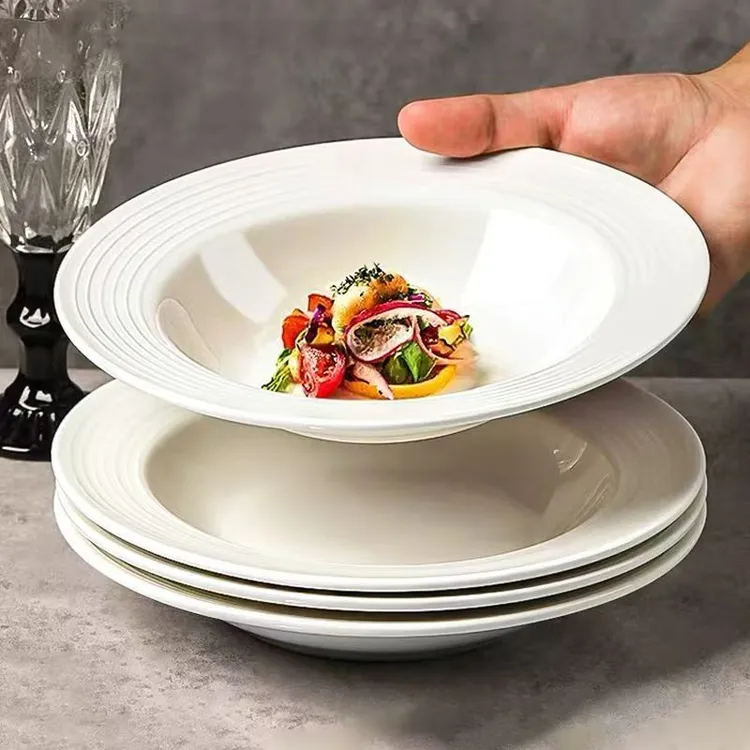 草帽盘陶瓷盘子家用菜盘2025新款意面西餐盘高级感餐具碗碟子GRH
