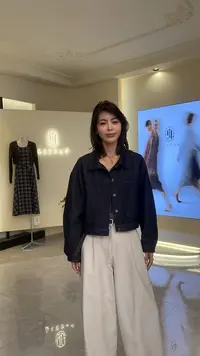 李园家1号店-美式复古格子内里拼接牛仔外套