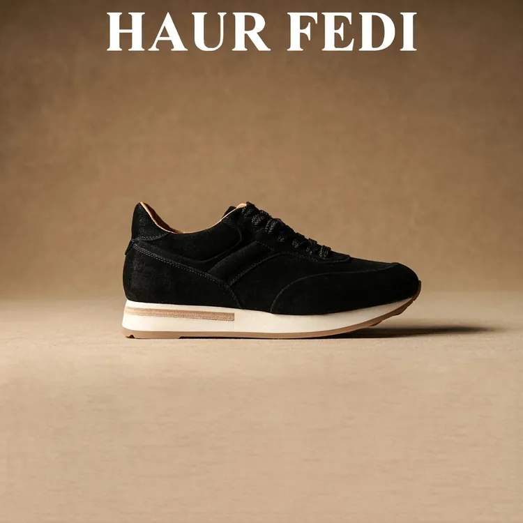 HAUR FEDI/豪雅芬迪商务休闲男鞋系带减震舒适老钱风复古潮流鞋商品图