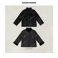  NiannNiann 新款女装进口法国泰迪拉贡两面穿皮毛一体外套16153