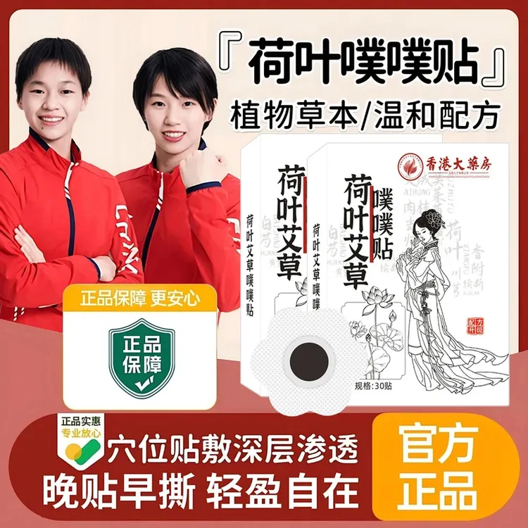 【配方新升级】荷叶艾草噗噗贴陈艾艾绒草本家用肚脐贴官方正品推荐