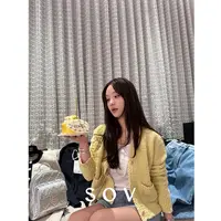 "小芝士" 意大利MisterJoe纱线 小香同源 重磅肌理感针织开衫