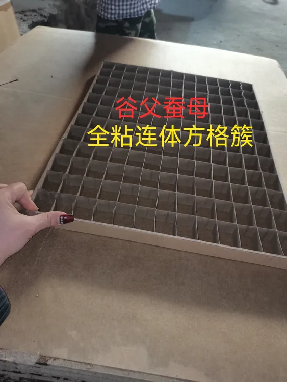 【100个】牛皮纸全粘连连体方格簇162孔、156孔，养蚕专用方格簇