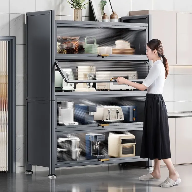 餐边柜新款2025爆款厨房客厅收纳柜靠墙一体置物架多层收纳储物柜