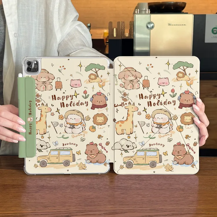 pro2025卡通保护套air7全包4防弯摔iPad11拆分笔袋9代mini6轻薄13