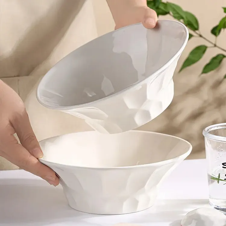 面碗家用2025新款纯白8英寸大汤碗拉面碗泡面碗简约高级感陶瓷碗商品图