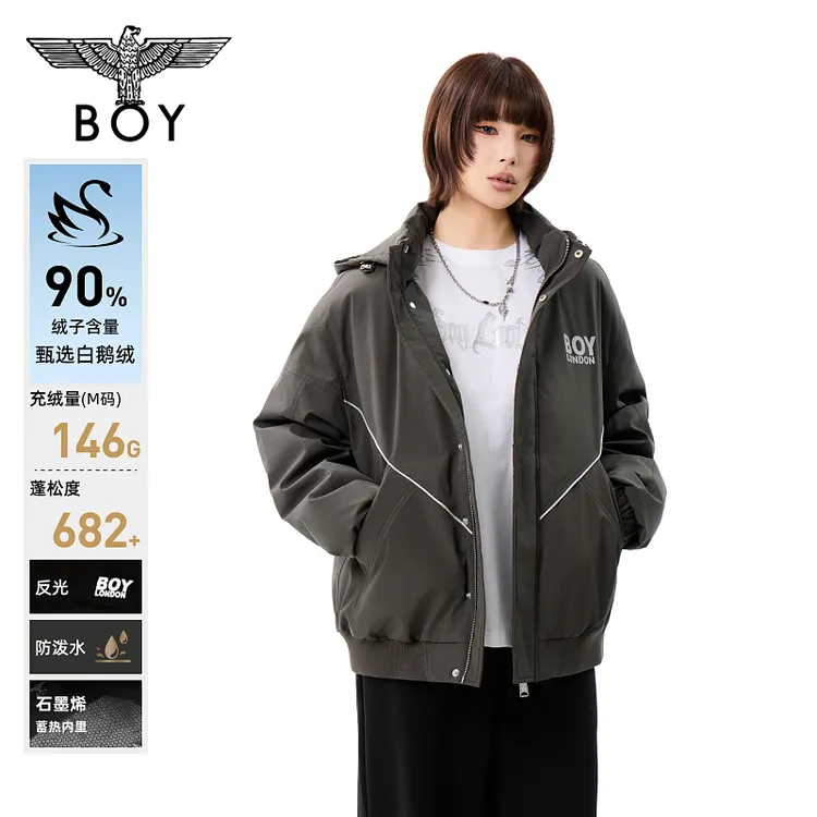 【银线法则】BOY LONDON中性款时尚潮流百搭通勤羽绒服N28905