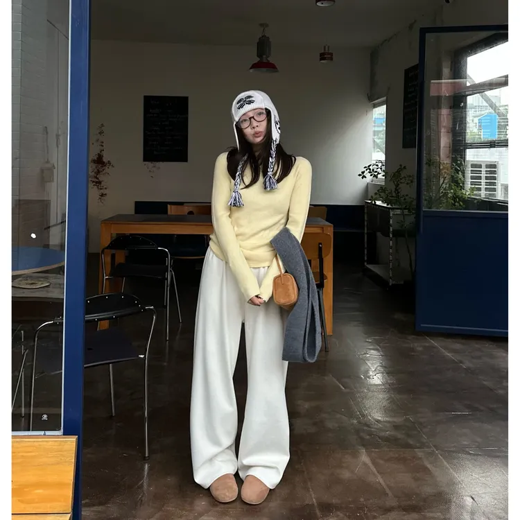 Our2【无缝直筒卫裤】设计款直筒坠感休闲卫裤【1185】