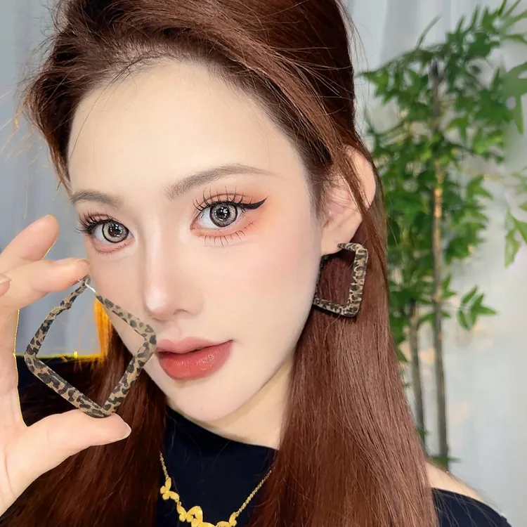 合金耳饰 复古美拉德豹纹气质方形耳环轻奢高级感耳圈女时尚耳饰