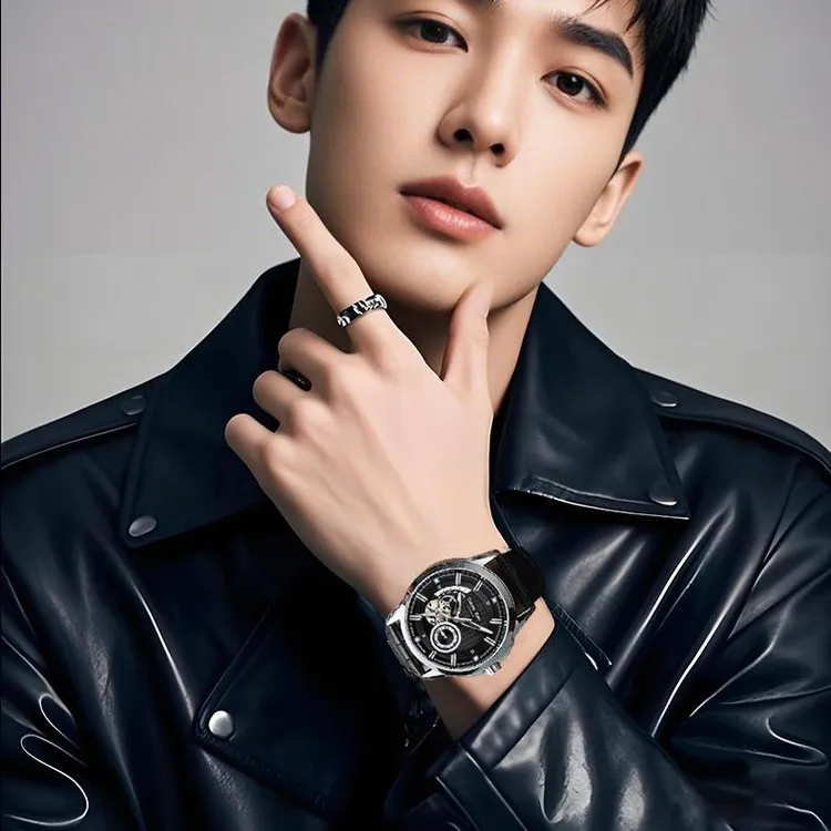 Caloric Kien100％正品黑武士系列男士防水夜光全自动机械表