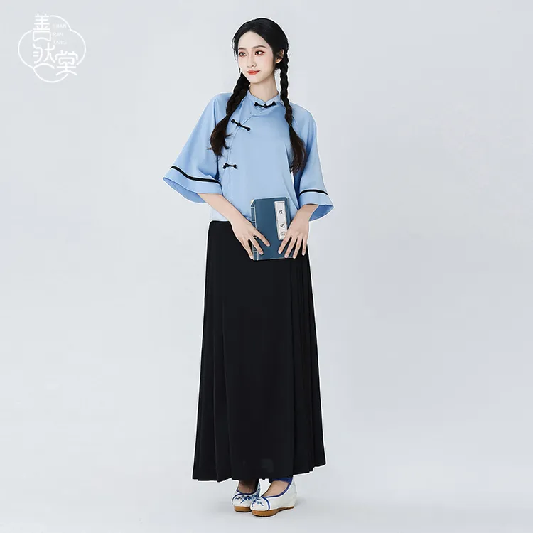 善然堂2025夏季新款民国风舞蹈服剧目演出服复古芳华衫中国风上衣