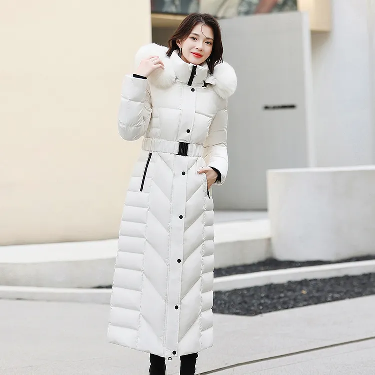 时尚长款羽绒服女加厚超长到脚踝收腰显瘦东北极寒冬季保暖新款
