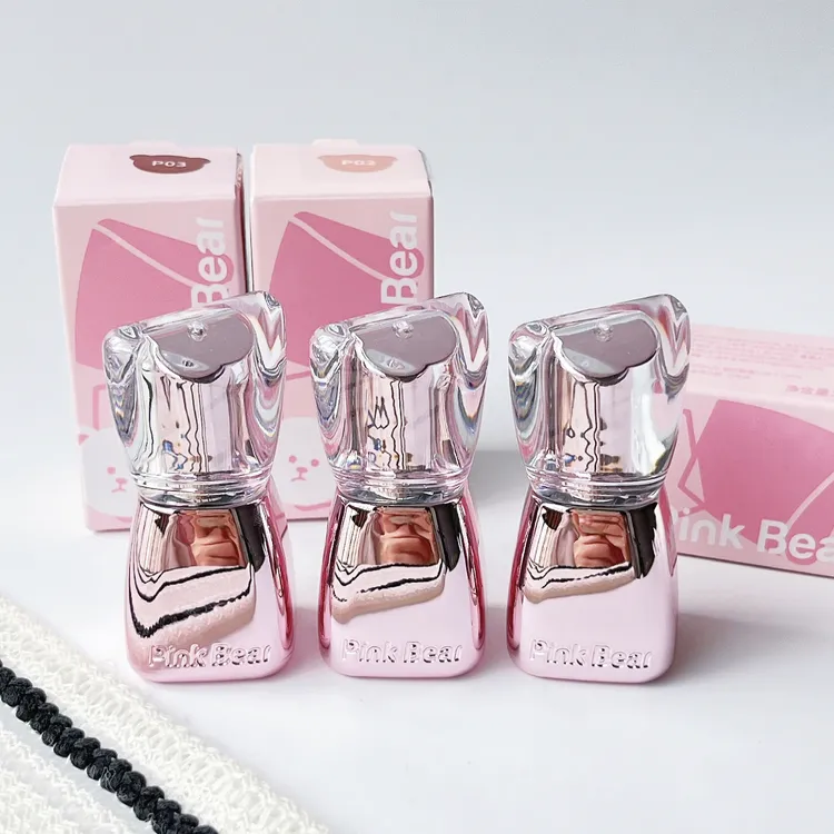 pinkbear皮可熊丰唇p07水光唇釉唇蜜P14裸色口红p02显白不易拔干