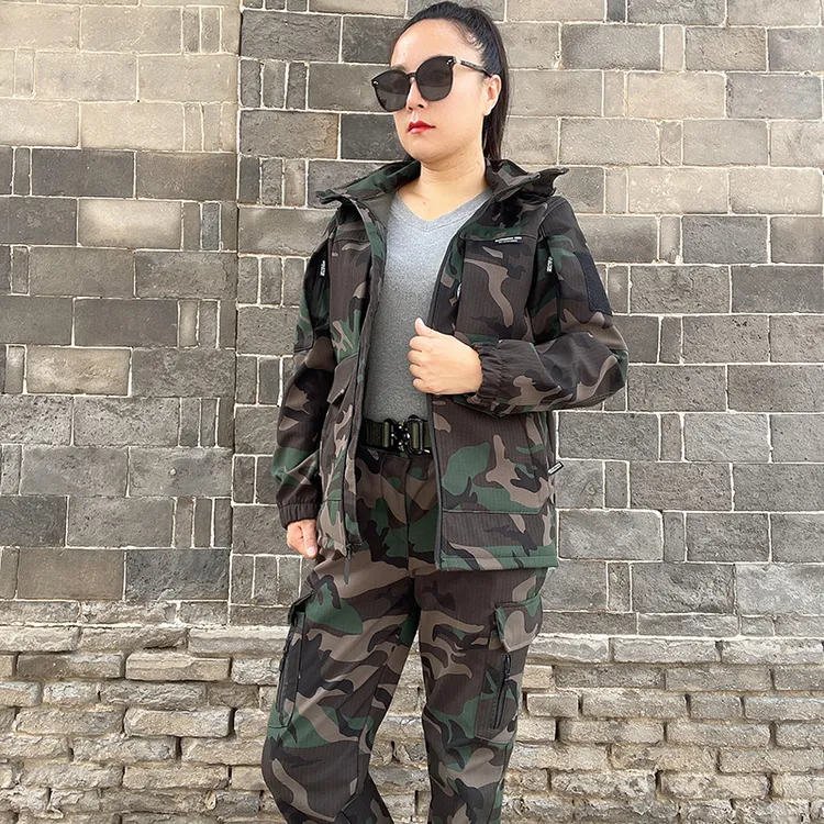 冬季加绒防泼水工作服套装男防刮耐磨长袖带帽休闲保暖工地劳保