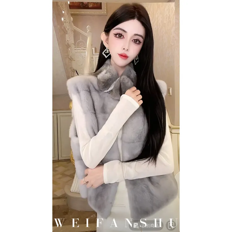 WEIFANSHU/魏凡舒【经济上行】水貂马甲外套