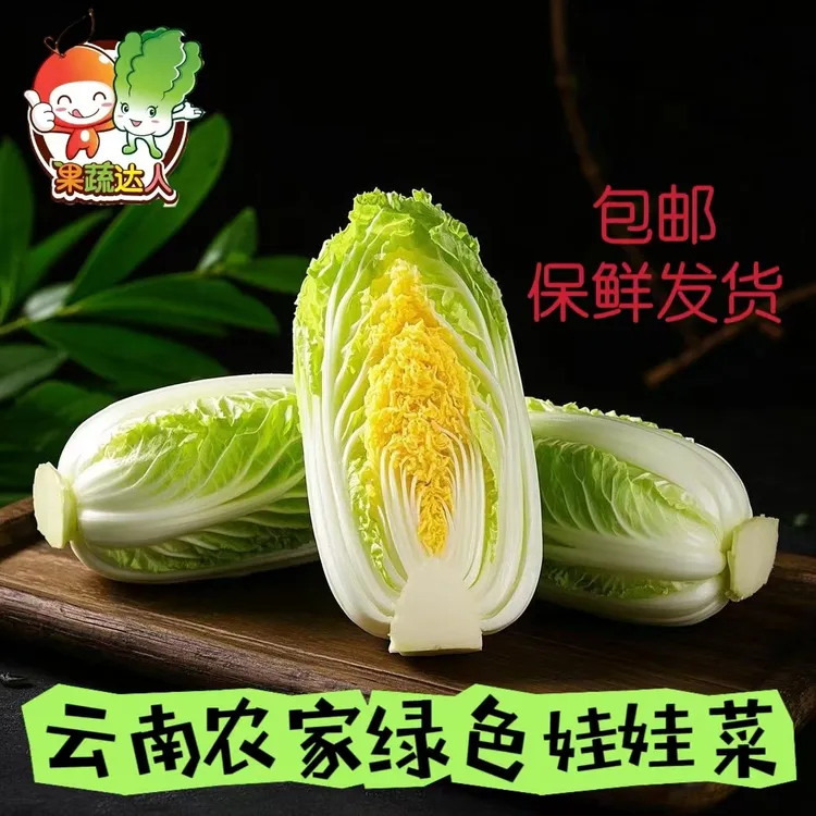 【尝鲜】新鲜娃娃菜黄心新鲜蔬菜正宗娃娃菜便宜蔬菜娃娃菜批发