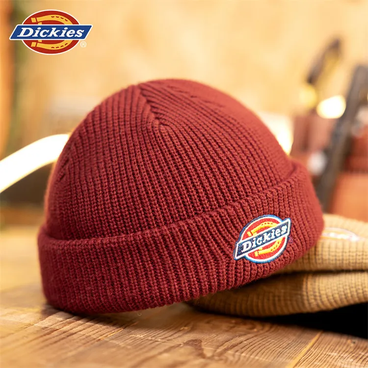 Dickies针织瓜皮帽休闲风冬季秋季复古港风帽子加厚休闲冷帽防寒