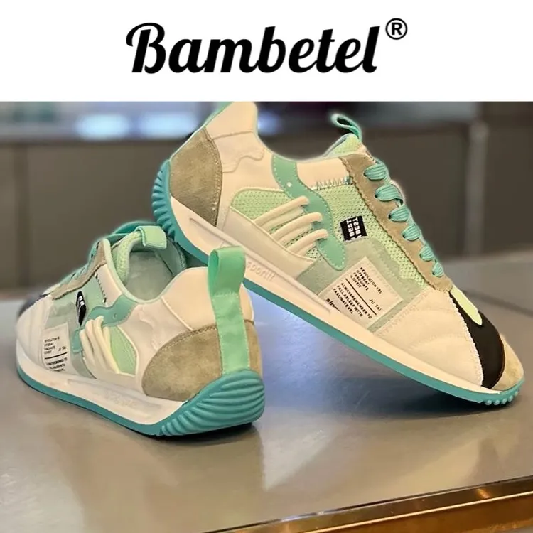 Bambetel街头舒适厚底网面透气小白鞋男鞋休闲男款鞋子运动潮鞋