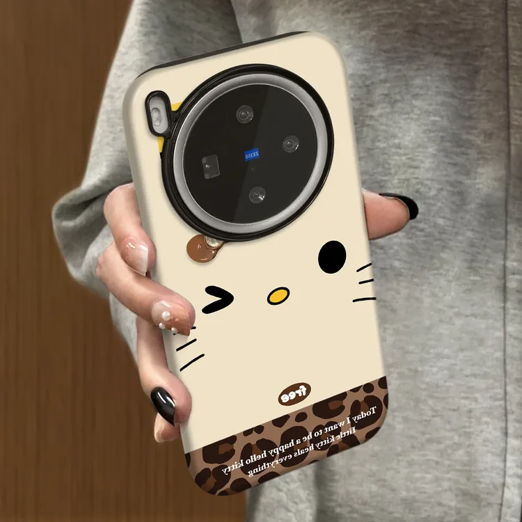 豹纹凯蒂适用vivox300pro手机壳x300新款高级vivox200pro小众防摔