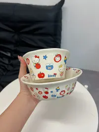 出口尾单 可爱猫咪卡通酸奶碗米饭碗汤碗早餐碗