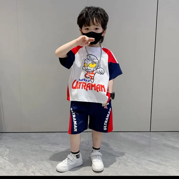 奥特曼儿童套装男童夏装2026新款帅气短袖衣服夏薄款男宝宝两件套