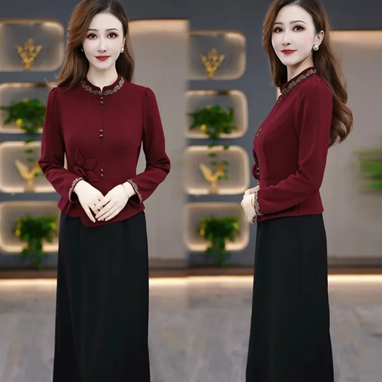 2025秋季爆款新款假两件连衣裙时尚洋气显瘦修身气质遮肚裙子女款