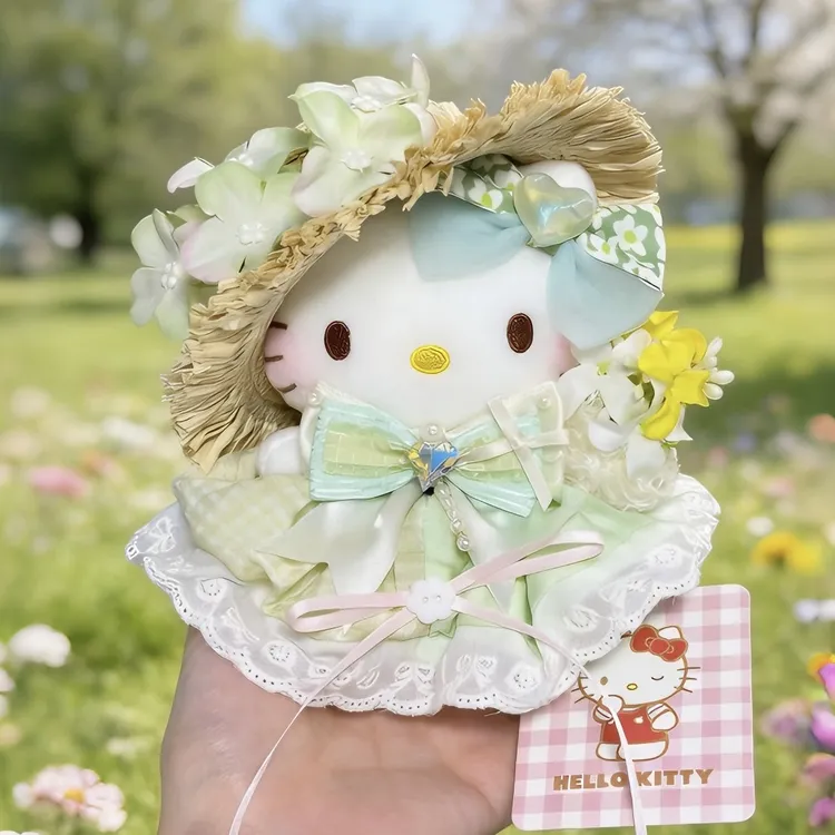 正版hellokitty青萝草帽kt三丽鸥包包娃娃挂件玩偶送人生日礼物女