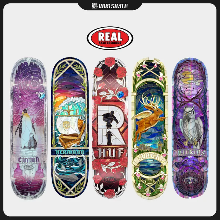 进口real滑板板面枫木专业双翘滑板新手街式1985滑板明星同款