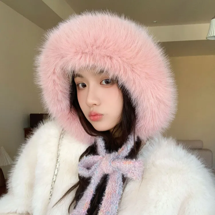 冬季秋冬帽子加厚毛球雷锋帽针织甜美保暖帽韩版网红时尚百搭