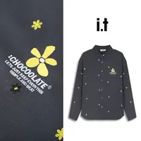 it：CHOCOOLATE重工刺绣碎花翻领长袖衬衫CCLSTXKL63830