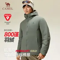 骆驼金标P棉棉服男秋冬季2025新款户外运动健身棉衣内穿连帽外套