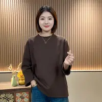25年刺绣纯色早秋新款圆领卫衣休闲宽松时尚百搭女士上衣Q36195
