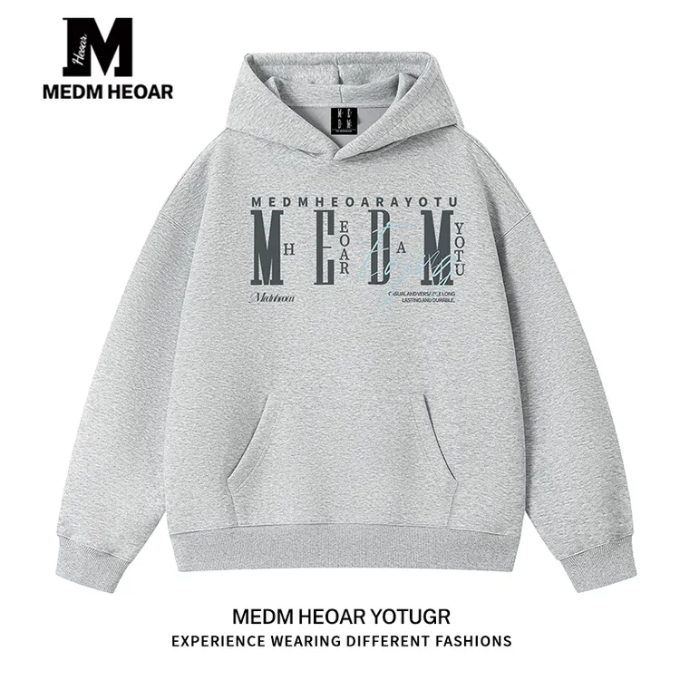 【三标齐全】MEDM HEOAR美式国潮连帽卫衣秋冬宽松百搭重磅情侣款