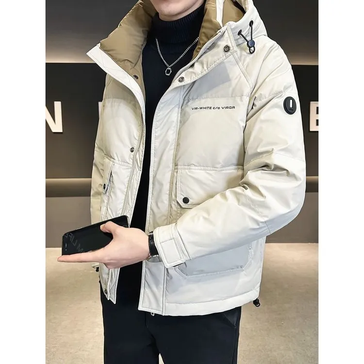 波司登极地鸭绒羽绒服男士短款冬季新款潮牌连帽保暖加厚三防适用