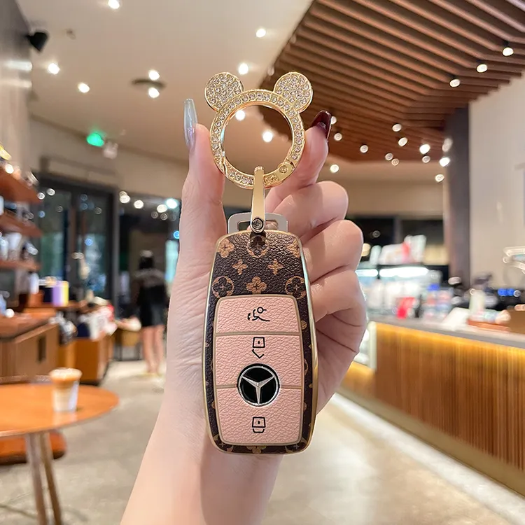 奔驰c260l钥匙套GLE350时尚汽车扣CLA200/G级B级S级EQB轻奢保护壳