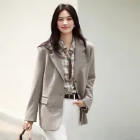 【衣衣专属】伊芙丽撞色西装女2025秋季新款气质休闲通勤1G8910951