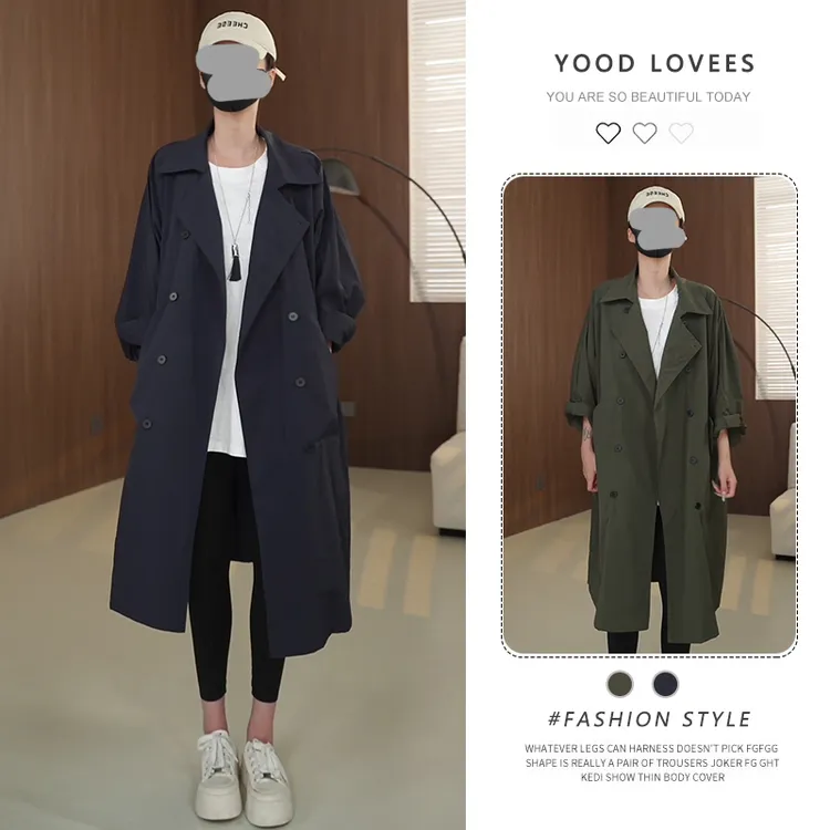 风衣外套女中长款2026新款春秋小个子高级感宽松显瘦薄款休闲大衣