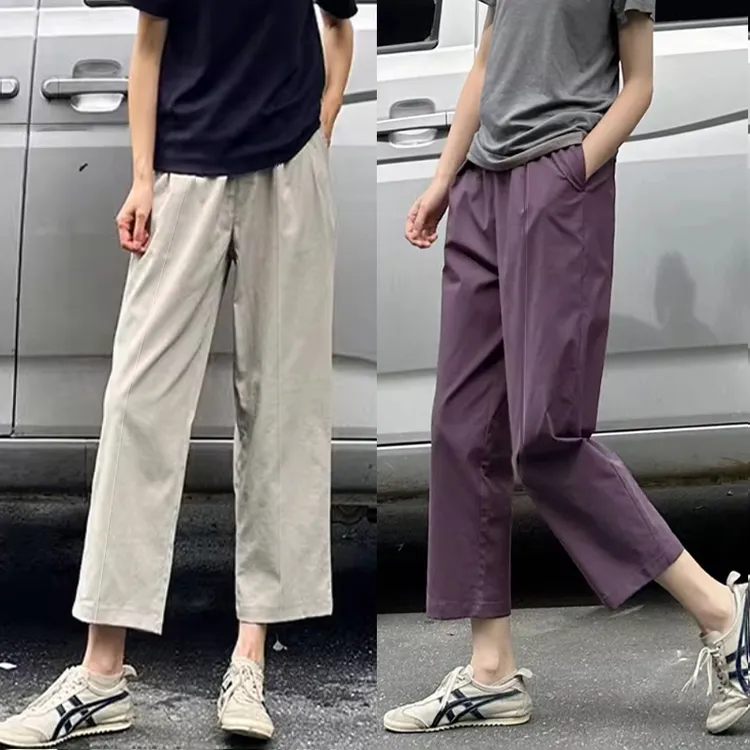 九分裤女新款宽松薄款显瘦直筒休闲裤
