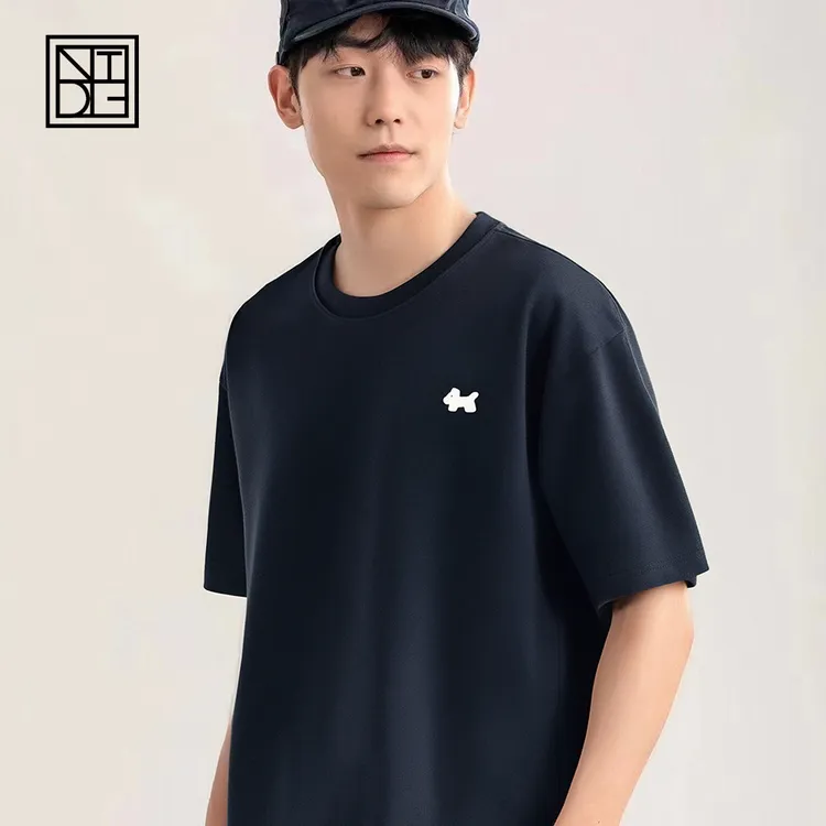 夏季新款果冻棉小狗T恤时尚百搭简约圆领短袖66739