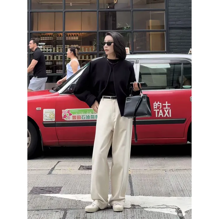 【老板周】休闲定制 高腰复古质感直筒土耳其牛仔裤