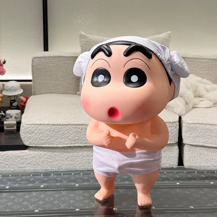【优质版】洗澡蜡笔小新手办摆件超大号创意周边潮玩蜡笔小新摆件