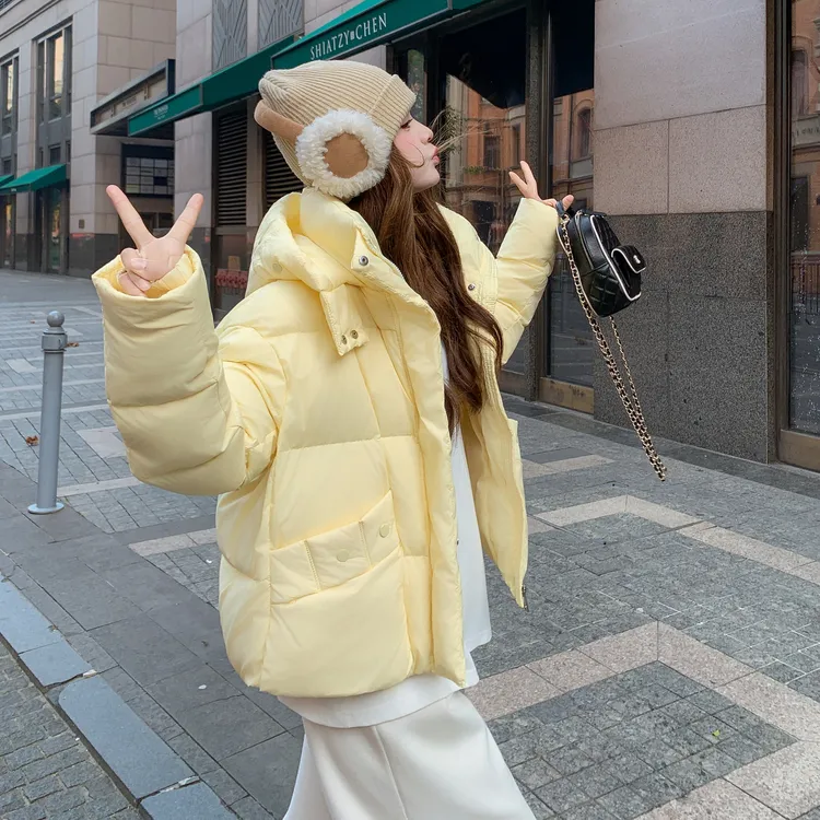 爆款短款羽绒服女冬季2025新款90白鸭绒小个子超厚连帽白色羽绒服