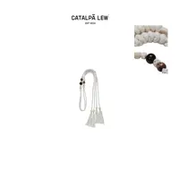 CatalpaLew「茗心」墟生美学檀木珠棉麻绳结服饰腰带配件#C40122