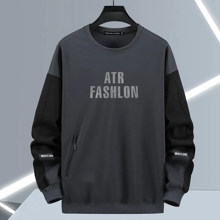 秋款加厚新款加肥加大宽松卫衣圆领款350斤胖子2166